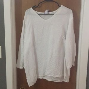 White linen top